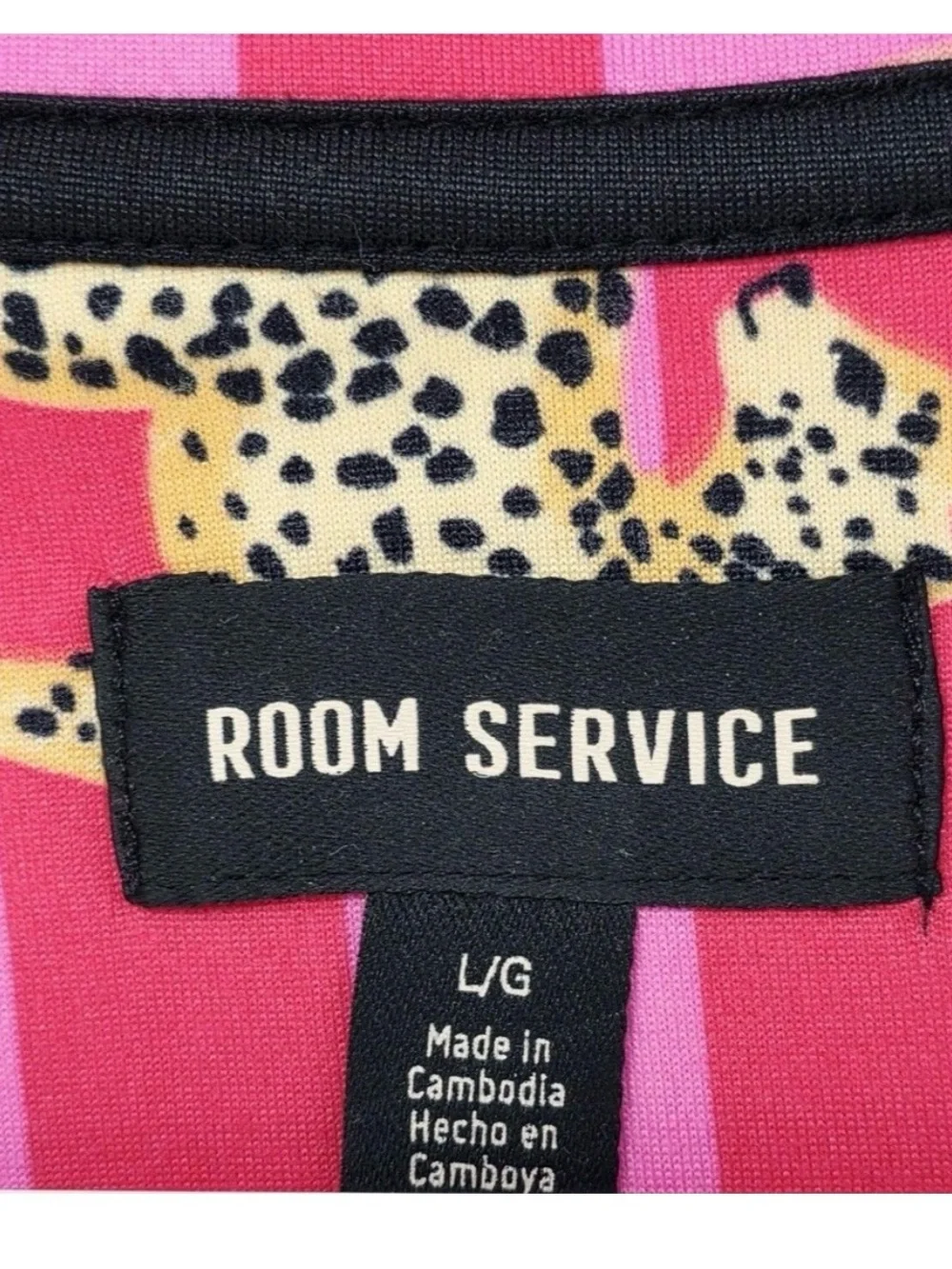 Room Service Women's Notch Collar Pajama Set in Pink & Fuchsia Stripe